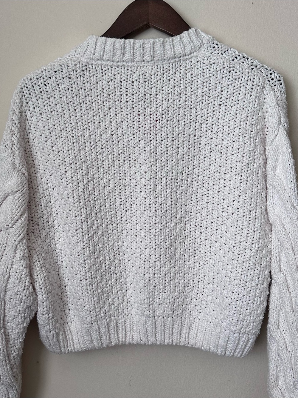 FREE PEOPLE Chunky Cable-Knit Cardigan Sweater (M) EUC - Picture 9 of 13